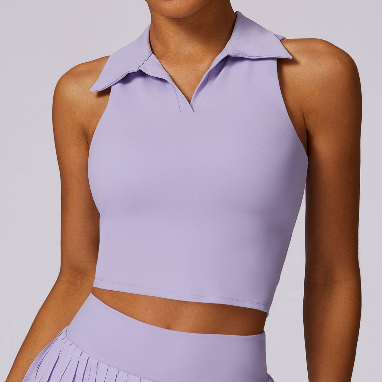 The Form Polo Tank – Sleeveless Crop Top - Image 5